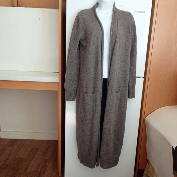 Catherine Sweaters - Catherine Malandrino Front Pockets Cashmere Long Open Cardigan Sweater sz S